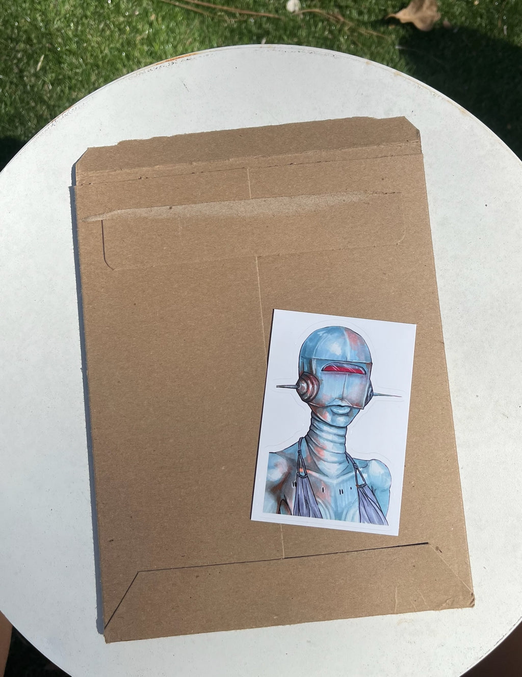 Futuristic Robot Kiss-Cut Vinyl Sticker