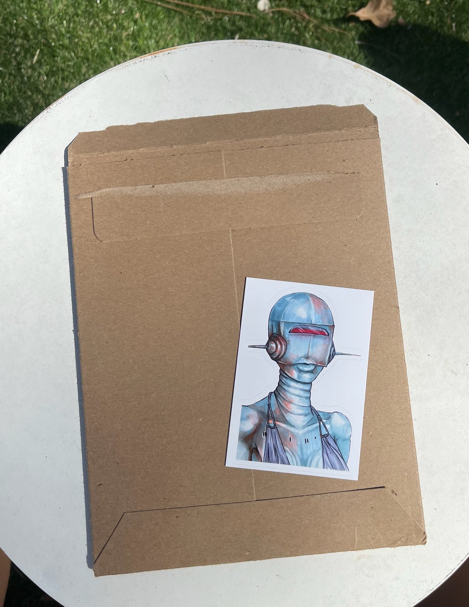 Futuristic Robot Kiss-Cut Vinyl Sticker