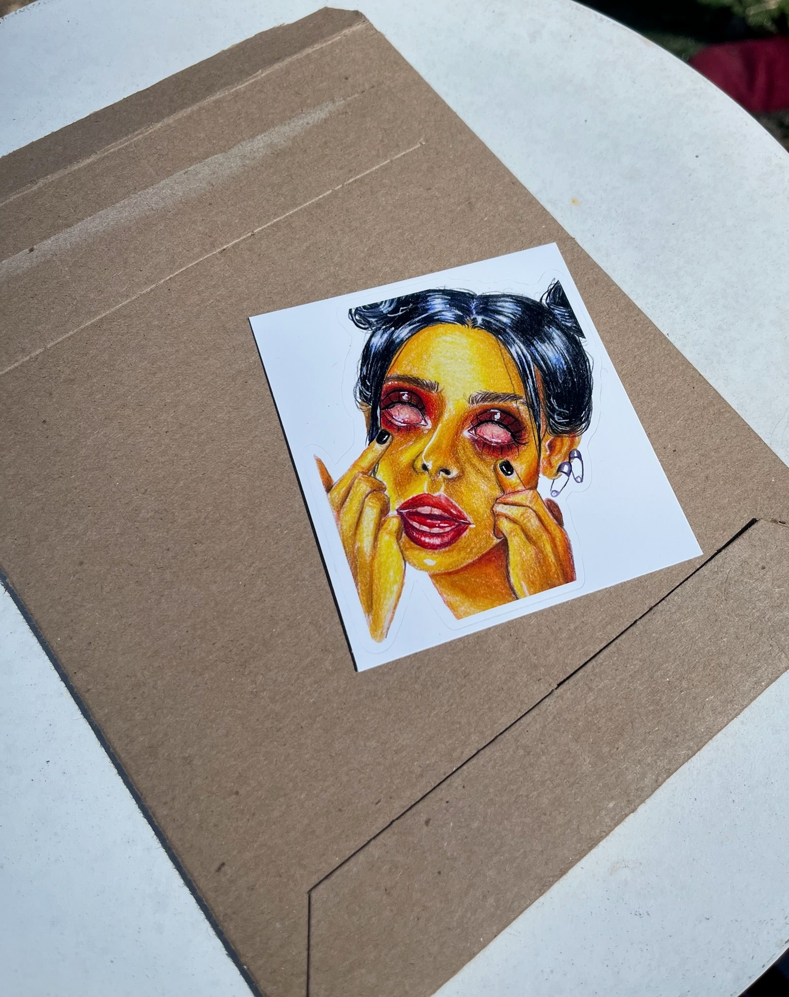 Vibrant Lady Kiss-Cut Vinyl Stickers