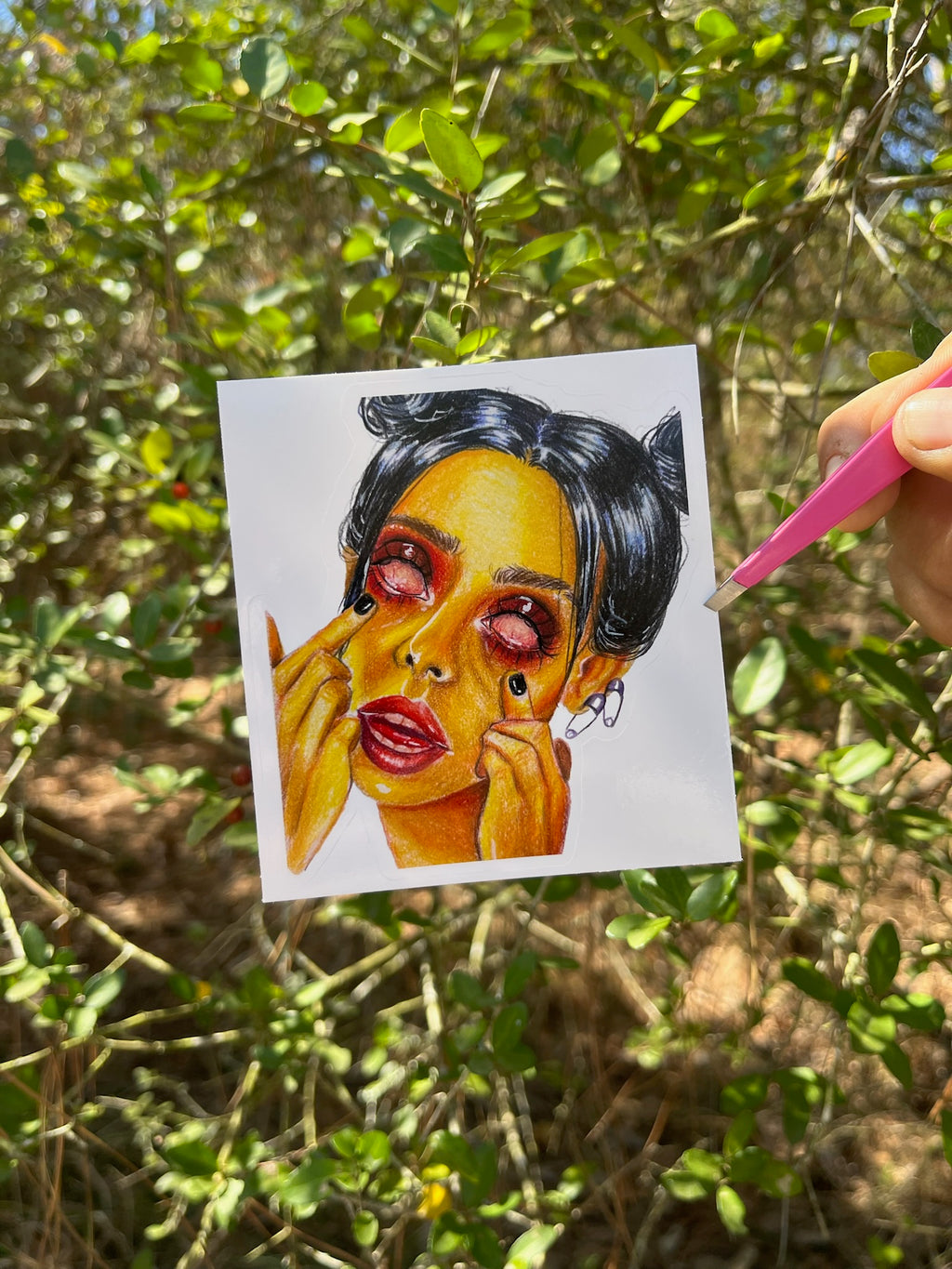 Vibrant Lady Kiss-Cut Vinyl Stickers