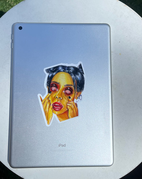 Vibrant Lady Kiss-Cut Vinyl Stickers
