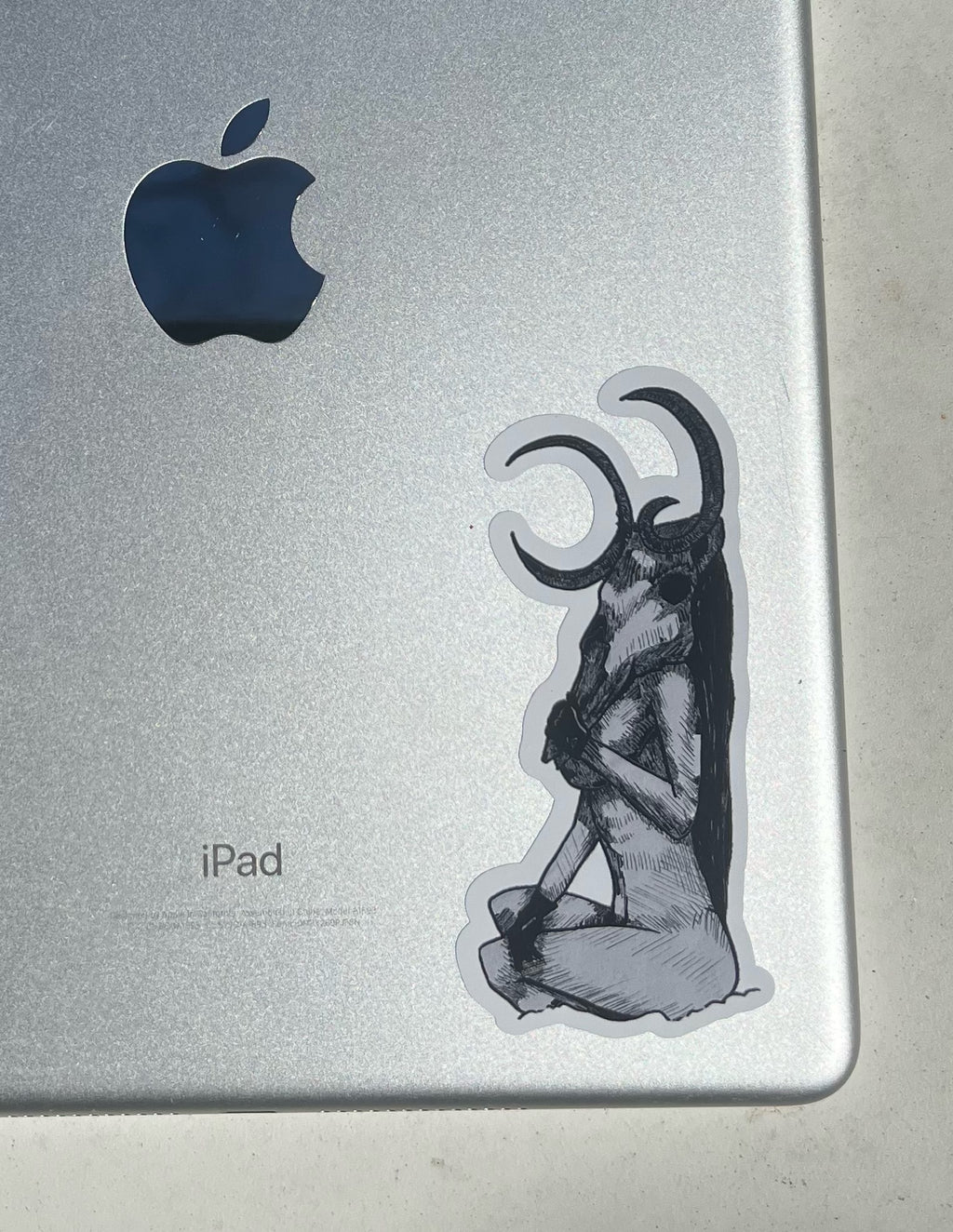 Mystical Horned Creature Kiss-Cut Vinyl Sticker