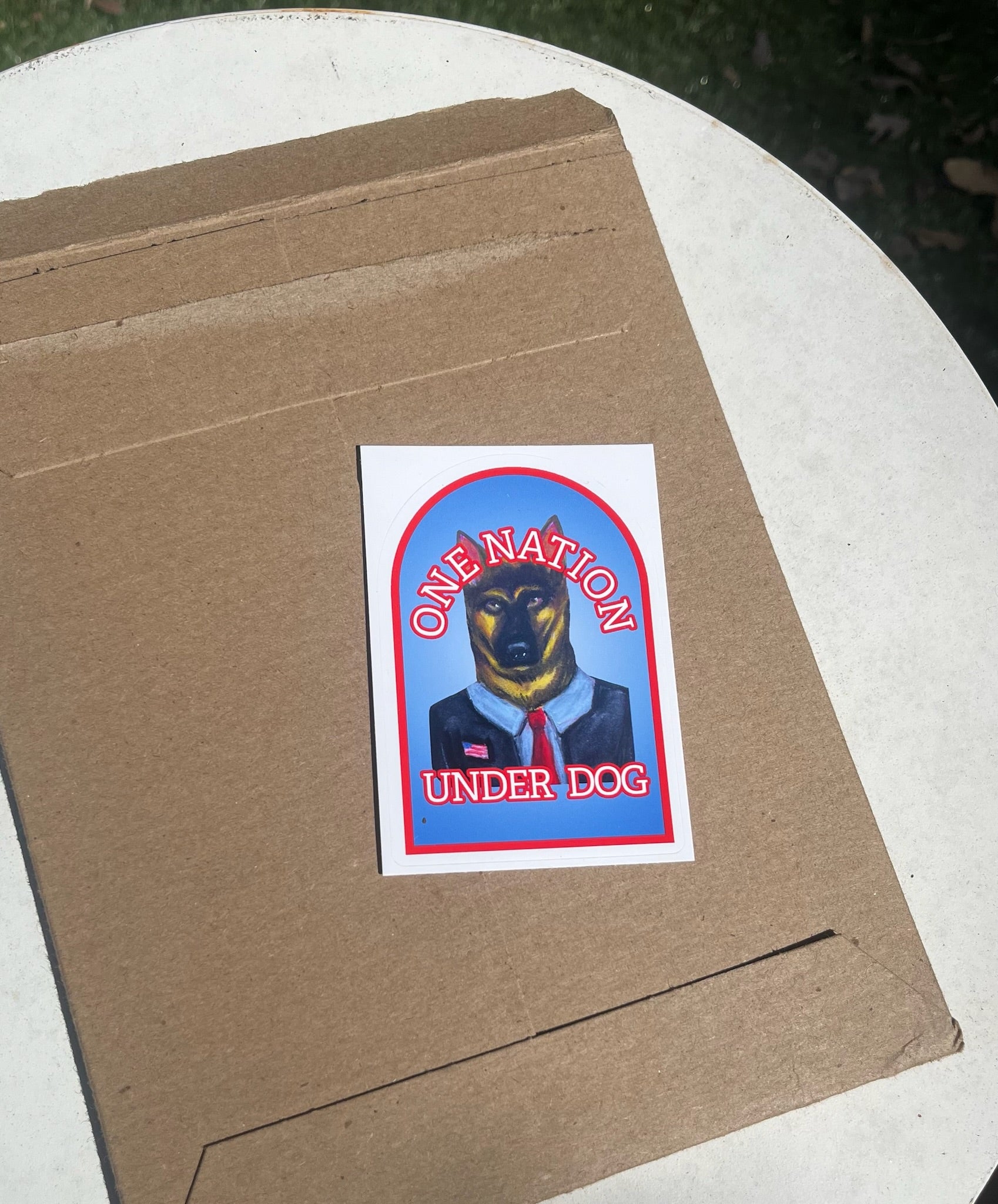 One Nation Under Dog Kiss-Cut Sticker