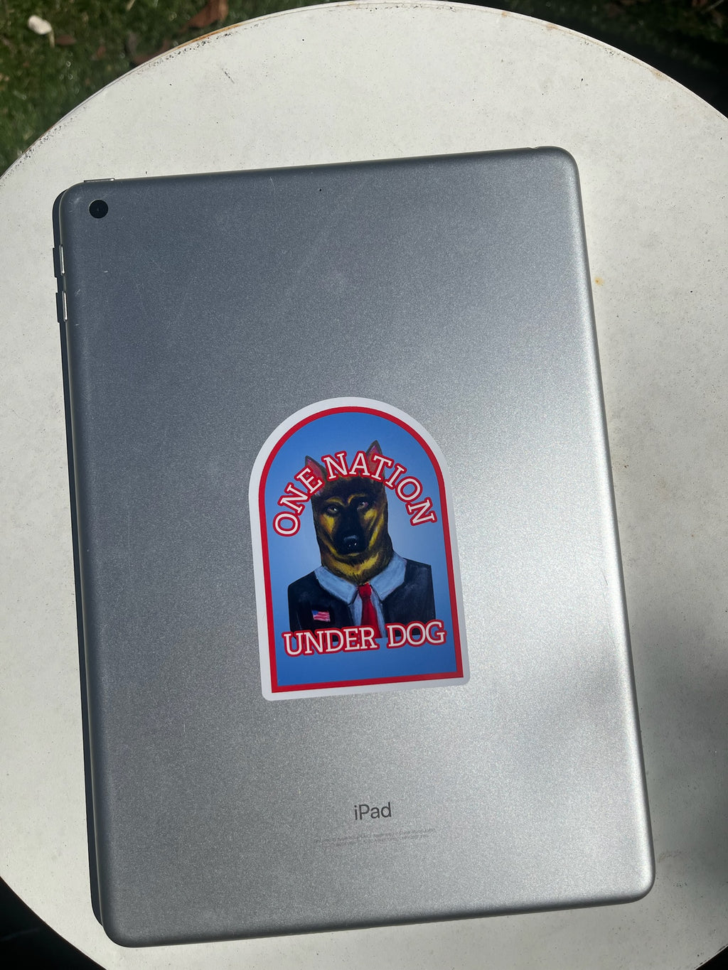 One Nation Under Dog Kiss-Cut Sticker