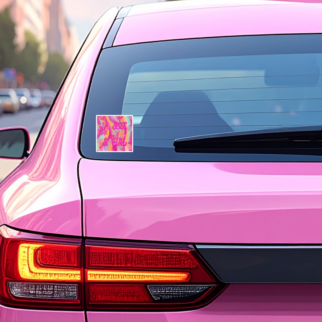 I'm Just a Girl Kiss-Cut Vinyl Sticker
