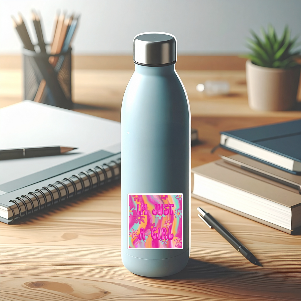 I'm Just a Girl Kiss-Cut Vinyl Sticker