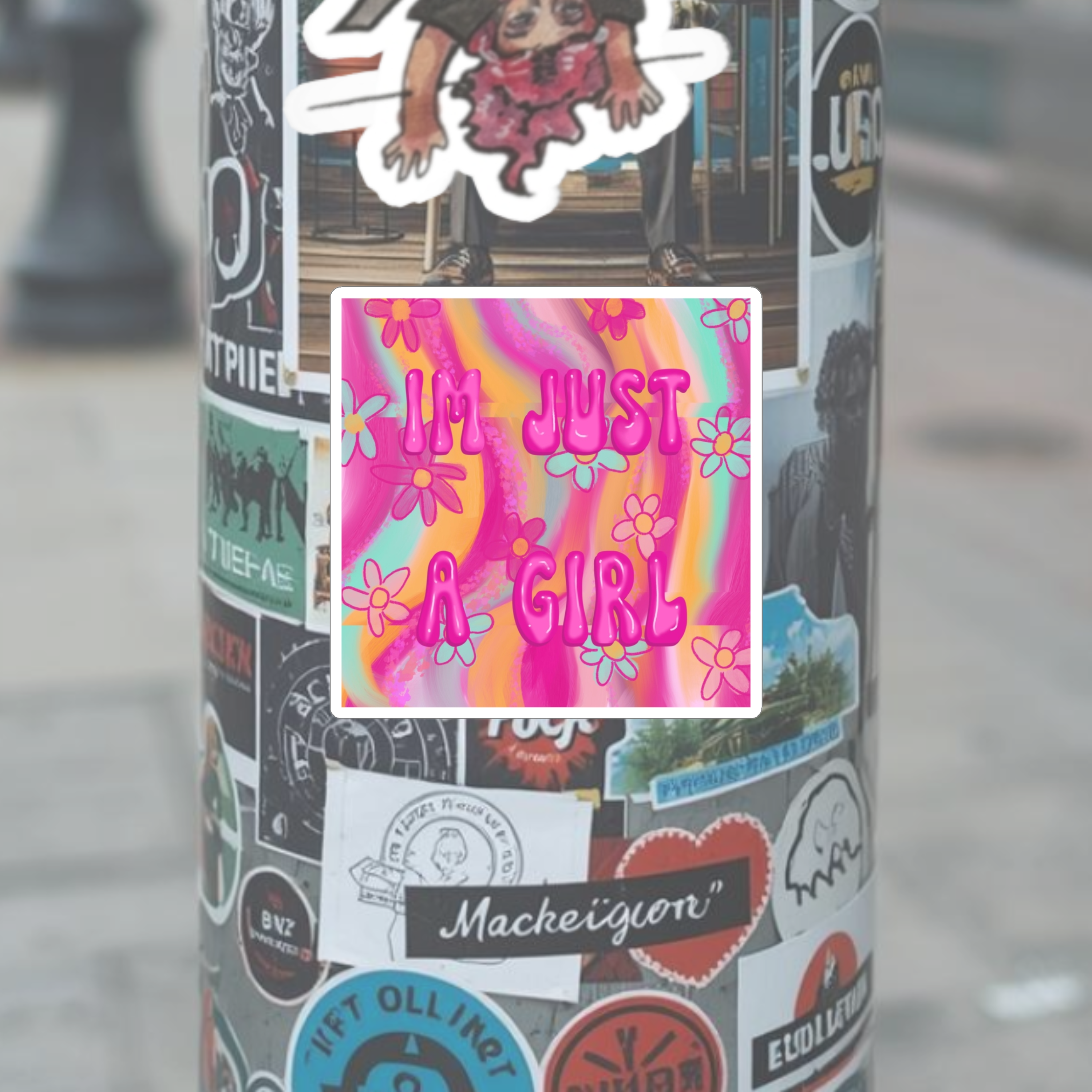 I'm Just a Girl Kiss-Cut Vinyl Sticker