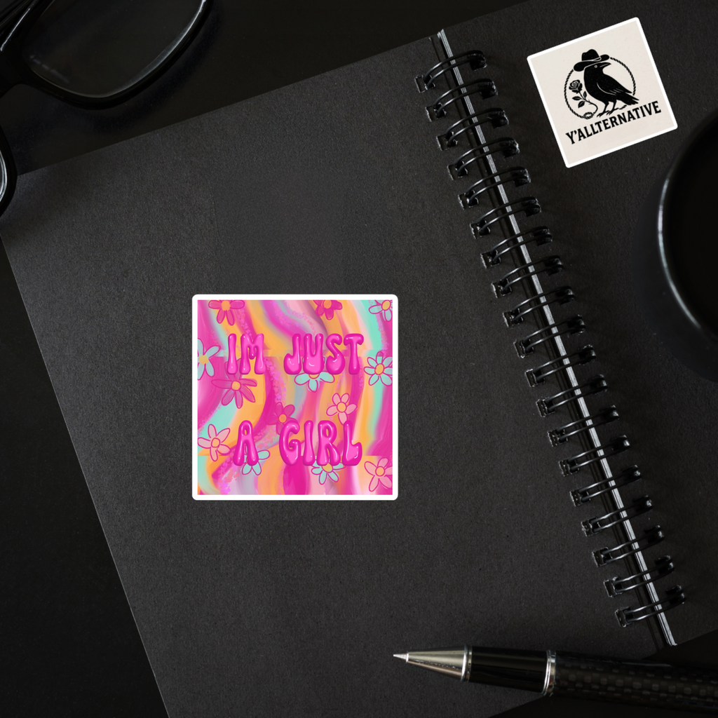 I'm Just a Girl Kiss-Cut Vinyl Sticker