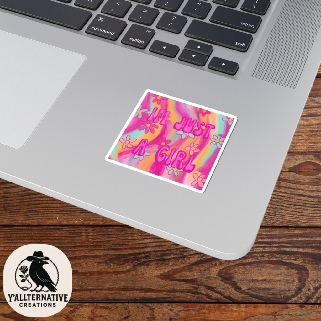 I'm Just a Girl Kiss-Cut Vinyl Sticker