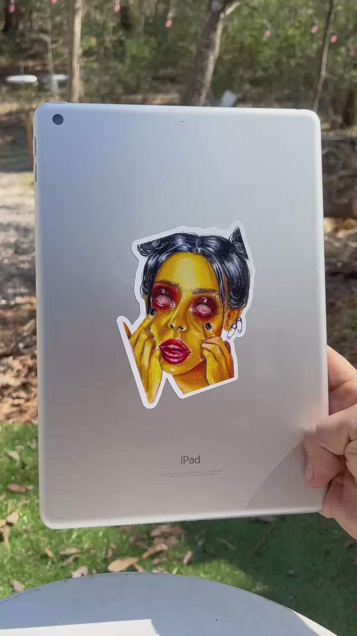 Vibrant Lady Kiss-Cut Vinyl Stickers