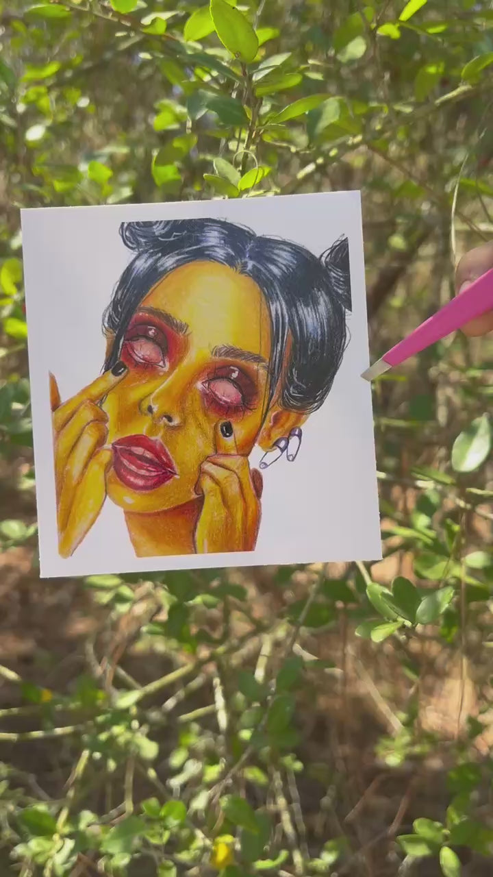 Vibrant Lady Kiss-Cut Vinyl Stickers